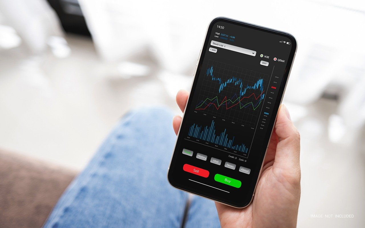 crypto exchange, smartphone, mockup