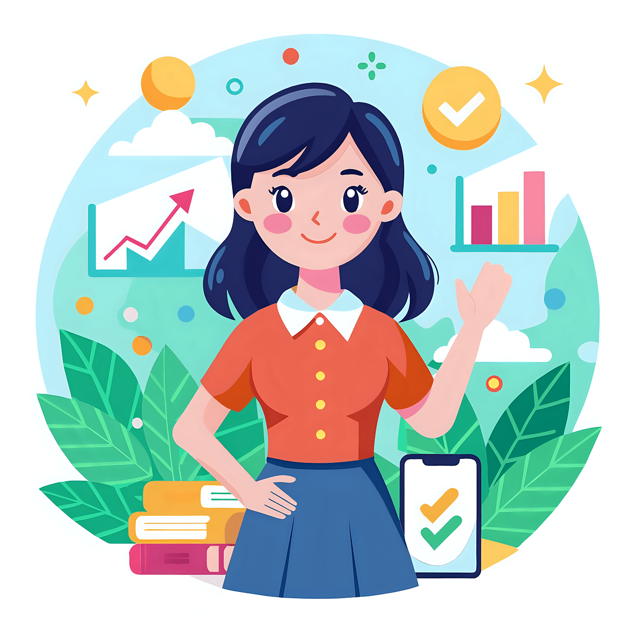 ai generated, young woman, colleague