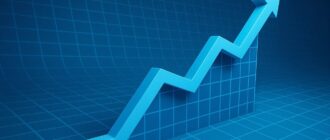 growth, arrow, upward, trend, success, finance, chart, blue, business, progress, increase, development, graph, statistics, market, achievement, rise, data, investment, future, ai generated