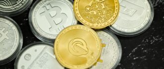 a pile of coins sitting on top of a table