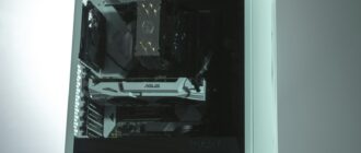 a computer tower with a fan