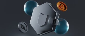 a metal object with a bitcoin coming out of it