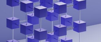 a group of purple cubes hanging from a metal bar