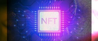 a close up of a circuit board with a neon light